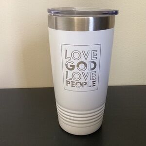 Polar Camel Tumbler with LOVE GOD LOVE PEOPLE with lid